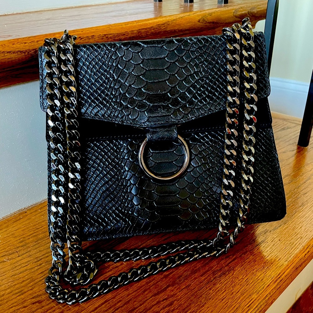 Black Croc Purse
